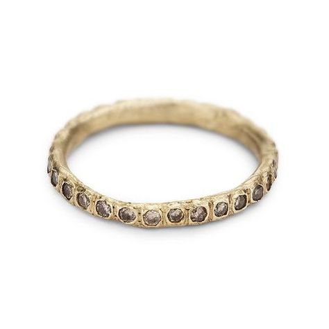 Champagne diamond eternity band in 14ct yellow gold, handmade in London Ruth Tomlinson, Champagne Diamond Rings, Alternative Wedding Rings, Wedding Journal, Cognac Diamonds, Jewelry Roll, Diamond Eternity Band, Simple Engagement Rings, Ring Stack