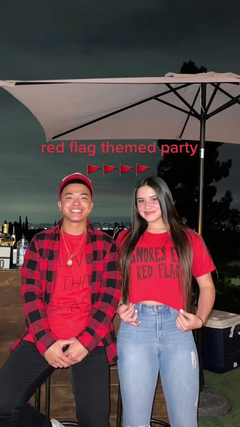 One Year Anniversary Gifts, Birthday Inspo, Red Flags, One Year Anniversary, Red Flag, Dream Nails, Flag Shirt, 21st Birthday, Year Anniversary