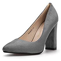 Check this out at Amazon Office Shoes For Women, Gray Dress Shoes, Block High Heels, Dress Office, Heels Dress, Office Shoes, Classic Heels, Chunky Block Heels, Grey Shoes