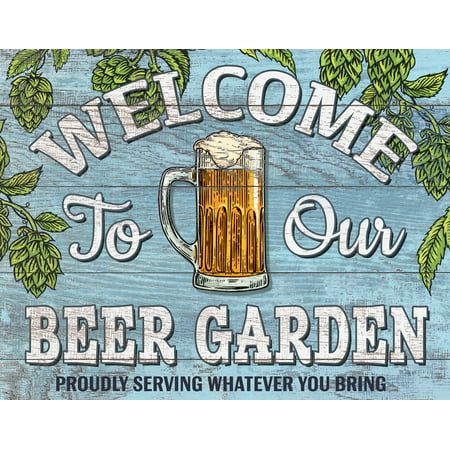 Beer Garden Ideas, Patio Signs, Stained Glass Window Hanging, Stained Glass Suncatchers, Beer Signs, Room Display, German Beer, Garden Wall Art, Beer Garden