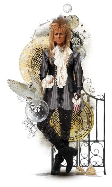 "it's only forever" by crazyfish ❤ liked on Polyvore featuring art, david bowie, fantasy, goblin king, barn owl, jareth, paper doll and labyryinth Labyrinth Owl, Labyrinth Jareth, David Bowie Labyrinth, Labyrinth Art, Bowie Labyrinth, Labyrinth 1986, Labyrinth Movie, Bowie Art, Drama Fever