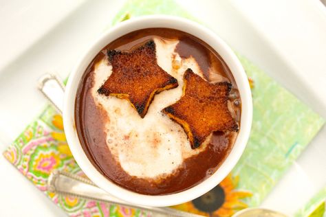 Dark Chocolate Soup with Cinnamon-Toasted Pound Cake Croutons Random Desserts, Choc O, Crouton Recipes, Chocolate Soup, Christmas Movie Night, Chocolate Party, Halloween Is Coming, Dessert Toppings, Cheesecake Desserts