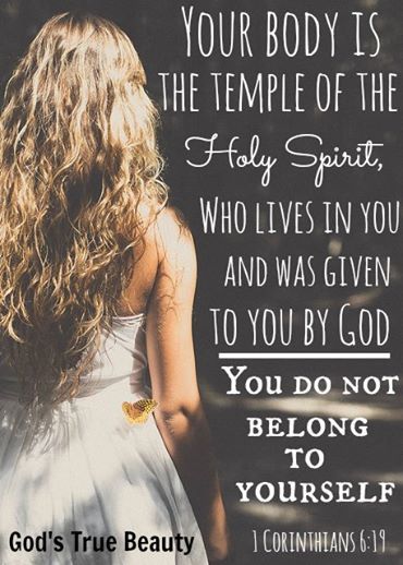 You body is the temple of the HOLY SPIRIT....protect it at any / all cost. Woord Van God, Ayat Alkitab, The Holy Spirit, Spiritual Inspiration, Verse Quotes, The Temple, Bible Verses Quotes, Christian Life, God Is Good