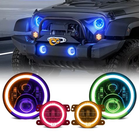 Jeep Led Lights, Jeep Lights, Jeep Jt, 2006 Jeep Wrangler, Jeep Models, Jeep Accessories, Jeep 4x4, Led Fog Lights, Led Projector