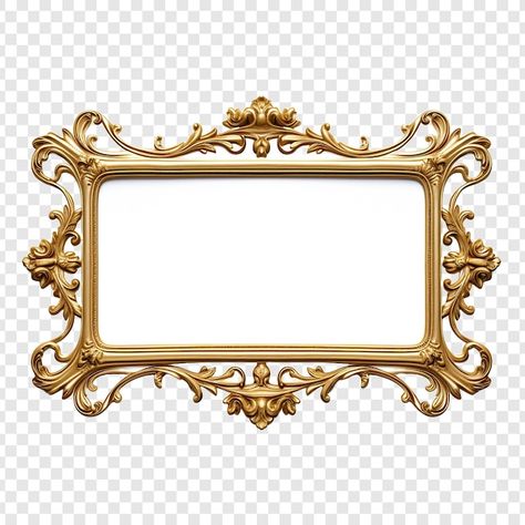 Classic frame skillfully carved isolated... | Free Psd #Freepik #freepsd #home #wood #detail #texture Gold Frame Png, Golden Border Frame, Golden Border Png, Gold Frame Transparent Background, Gold Border Png Transparent, Decent Wallpapers, Photo Frame Wallpaper, Ornament Drawing, Framed Wallpaper