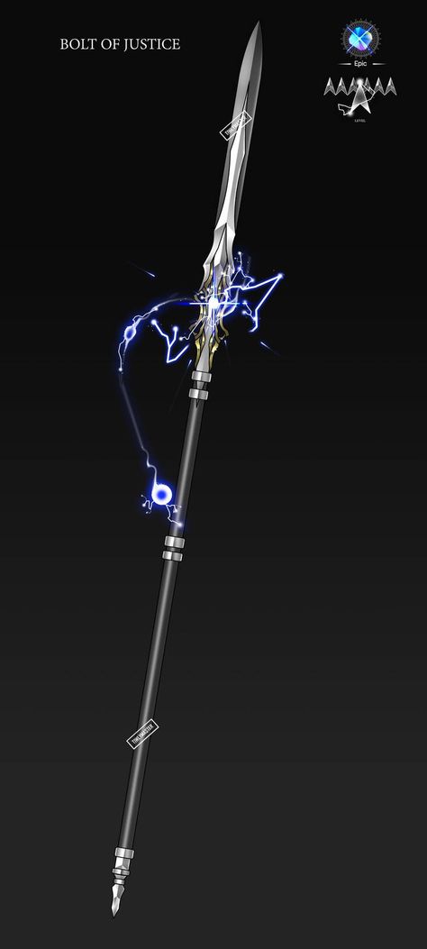 Lance Fantasy Art, Guan Dao Design, Mythical Swords Art, Spear Design Ideas, Fantasy Spear Design, Weaponized Pokemon, Fantasy Weaponsmith Design, Cool Spears Design, Fantasy Spear Art