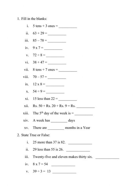 Class 2 Worksheets, Class 2 Maths Worksheets, Math Worksheets Coloring, Grade 2 Math Worksheets, Class 2 Maths, Ascending And Descending Order, Linear Equations In One Variable, Worksheet For Nursery, Maths Sums