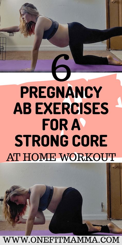 Ab workouts are great to keep you tight and toned during pregnancy. Do this save ab workout to fight that pregnancy bump! #pregnancy #fitness #workout Pregnancy Ab Workout, Pregnancy Abs, Pregnancy Workout Plan, Pregnancy Safe Workouts, Pregnancy Bump, At Home Workout, Prenatal Workout, Fit Mama, Ab Exercises