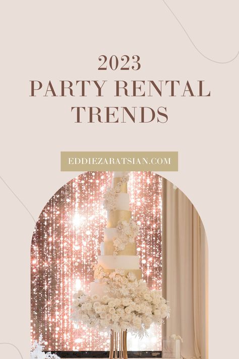 Need some party rental decor inspiration for your next event? Click through to see what will be on-trend in 2023. There are endless ways to go off the beaten path with stylish rental trends and make your party dreams come true. Unique Party Rental Ideas, Party Decor Rental, Party Trends 2024, 2024 Event Decor Trends, 2024 Party Trends, Party Decor Trends 2024, Event Decor Rental Business, Brand Launch Event Decor, Event Props Rental