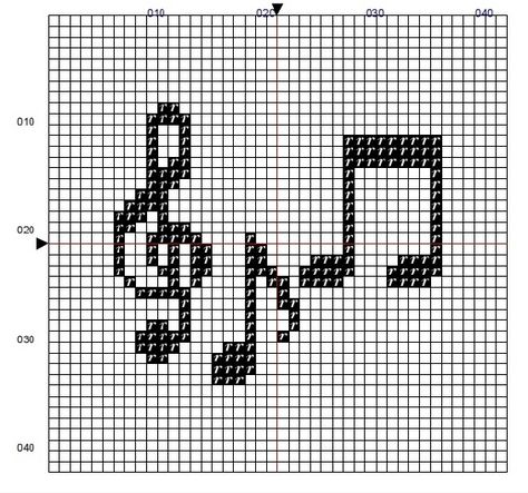 Free pattern: music notes Musical Notes Cross Stitch Patterns, Music Note Cross Stitch, Music Note Crochet Pattern, Cross Stitch Music Notes Patterns, Music Note Granny Square, Beaded Music Notes, Cross Stitch Music Notes, Music Cross Stitch Patterns Free, Cross Stitch Music Patterns