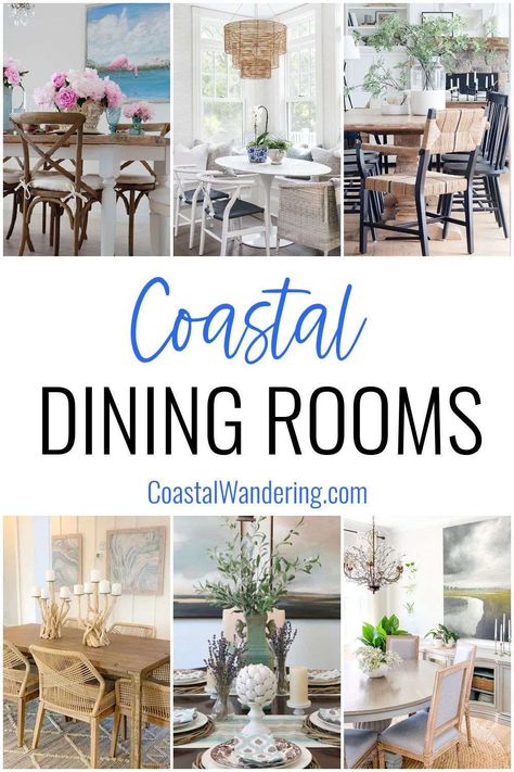 Coastal Dinning Room, Coastal Dining Rooms, Room Ideas Coastal, Coastal Dining Room Table, Beachy Dining Room, Coastal Dining Room Ideas, Coastal Dining Room Decor, Modern Coastal Dining Room, Coastal Farmhouse Dining Room