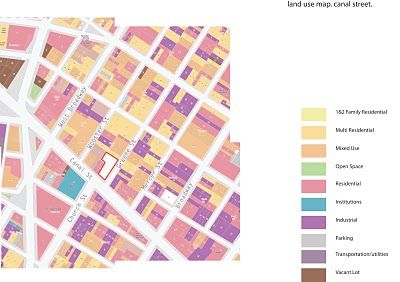 land use map. canal street. by The App Studio Land Use Analysis Urban, Land Use Map Urban Design, Land Use Analysis, Site Analysis Diagram, Land Use Map, Analysis Diagram, Architectural Thesis, Map Diagram, Urban Analysis