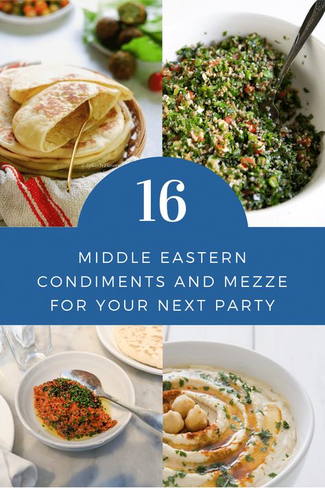 Pickled Veggies Recipe, Turkish Mezze, Lebanese Garlic Sauce, Tofu Feta, Tabbouleh Recipe, Roasted Walnuts, Middle Eastern Dishes, Mint Sauce, Condiment Recipes