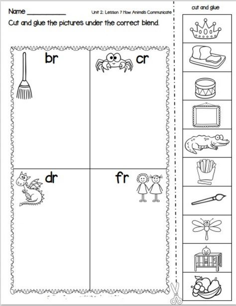 R Blends Worksheet, Kindergarten Blends, R Blends Worksheets, Activity For Grade 1, Ready For First Grade, R Blends, Village School, Phonics Worksheets Free, Blends Activities