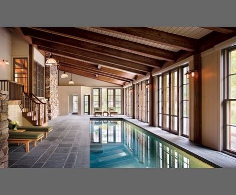 Indoor pool design Indoor Pool House, Indoor Swimming Pool Design, Pool Indoor, Indoor Pool Design, Piscina Interior, Indoor Pools, Indoor Swimming Pool, Pool Rooms, Dream Pools