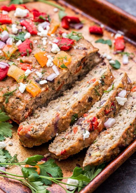 Mediterranean Meatloaf, Turkey Meatloaf Recipe, Tartiflette Recipe, Greek Turkey Burgers, Turkey Meatloaf Recipes, Bulgur Salad, Greek Lemon Chicken, Jimmy Dean, Best Turkey