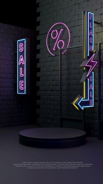 Neon Background Aesthetic, Flash Sale Design, Sale Wallpaper, Podium Product, Standing Banner Design, 3d Lighting, 3d Photos, Sale Background, Studio Backdrops Backgrounds