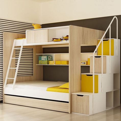 Cheap Bunk Beds, Bunk Beds For Boys Room, Bunk Beds Boys, Bunk Bed Rooms, Modern Bunk Beds, Cool Bunk Beds, Kids Loft Beds, Bunk Beds With Stairs, Bunk Bed Designs