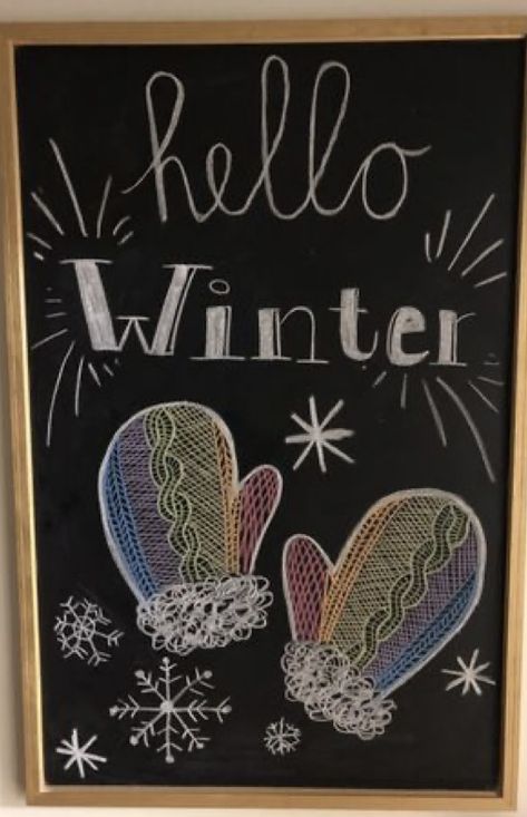 Winter Chalkboards Ideas, Winter Dry Erase Board Art, Seasonal Chalkboard Art, January Chalkboard Art, January Chalkboard Ideas, January Chalkboard, Chalkboard Drawing Ideas, Winter Chalkboard Art, Winter Chalkboard Ideas