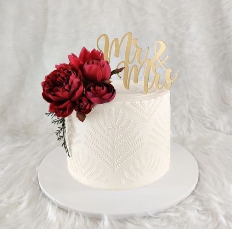 Homecoming Cake Designs, 1tier Wedding Cake, Civil Wedding Cake, Single Layer Wedding Cake, 1 Tier Wedding Cakes, Single Tier Wedding Cake, 1st Anniversary Cake, Anchor Cakes, Wedding Cake Designs Simple