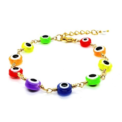 Chakra Rainbow Evil Eye Beaded Wire Work Bracelet https://byadeladesigns.etsy.com/listing/1470038978 $8.99 Original Price: $11.99 Rainbow Evil Eye, Wire Work, Evil Eye, Chakra, Rainbow, Bracelet, The Originals, On Instagram, Quick Saves