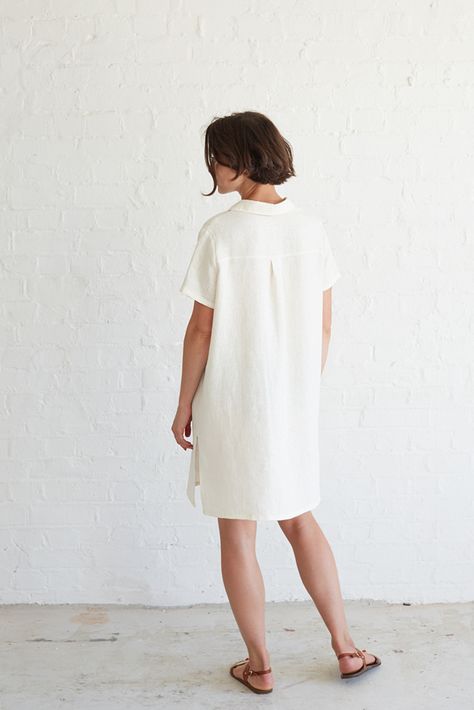 Oversized Shirt Dress Pattern, Shirt Dress Pattern Free Sewing, Shirt Dress Sewing Pattern For Women, Simple Linen Dress Pattern, Shirt Dress Pattern Free, Easy Linen Dress Pattern, Linen Dress Patterns, Linen Dress Pattern Sewing, Linen Dress Pattern Free