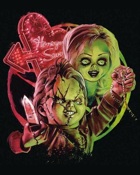 Chucky And Tiffany Wallpaper Iphone, Chucky And Tiffany Art, Chucky And Tiffany Wallpaper, Chucky Hoodie, Cartoons Aesthetic, Fright Rags, Child's Play Movie, Satanic Tattoos, Chucky Horror Movie