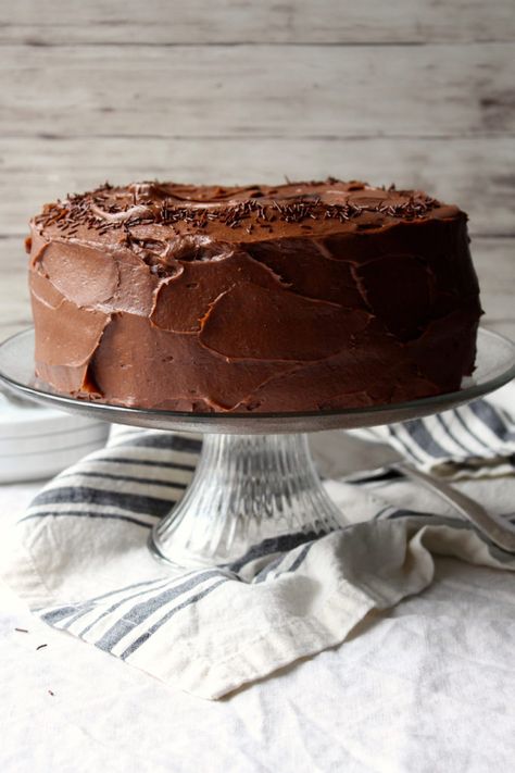 Chocolate Cake with Chocolate Malt Frosting (aka the Ultimate Chocolate Cake) Rustic Chocolate Cake, Rustic Cakes, Ultimate Chocolate Cake, Magnolia Bakery, Chocolate Malt, Smooth Cake, Chocolate Buttercream Frosting, Malted Milk, Rustic Cake