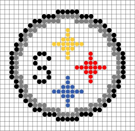 Nfl Perler Beads, Steelers Perler Beads Pattern, Football Perler Bead Patterns, Melty Beads, Hama Beads Patterns, Winter Party, Pixel Art Pattern, Perler Beads Designs, Perler Bead Art