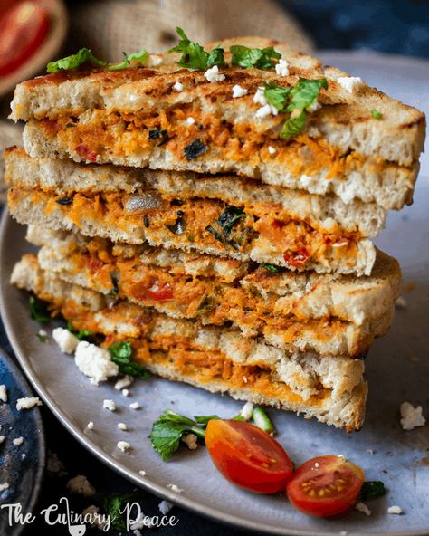 Paneer Sandwich (Bakery-style Masala Toast) – The Culinary Peace Best Sandwich Recipes Vegetarian, Paneer Sandwich Recipes Indian, Bagel Sandwich Vegetarian, Desi Sandwich, Indian Sandwich Recipes, Indian Sandwich, Paneer Sandwich Recipe, Masala Toast, Sandwich Recipes Indian