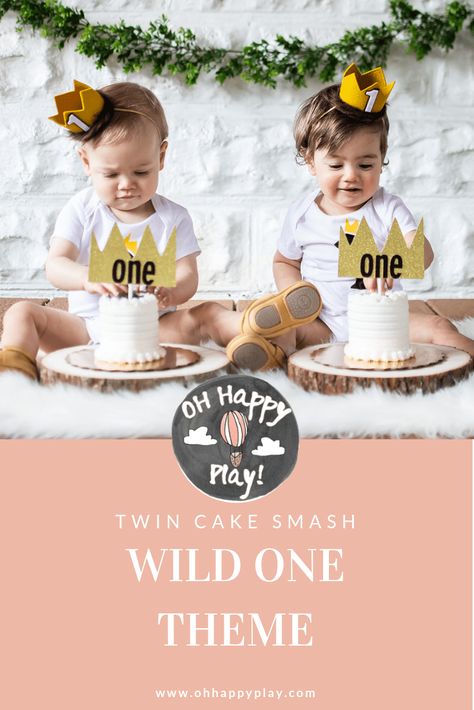 one wild year, wild one birthday party, wild one theme, where the wild things are birthday, cake smash, first birthday theme for twins Wild One First Birthday Photoshoot, Wild One Birthday Cake Smash, Birthday Photoshoot Inspiration, Toddler Cake, Twin Cake Smash, Twin Birthday Themes, Wild One Theme, First Birthday Photoshoot, Wild One First Birthday