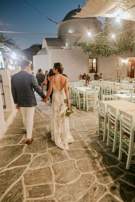 A beautiful Greek wedding took place in the island of Folegandros, last summer. Did you know that Folegandros is a tiny Greek island next to Santorini? Not that famous but yet so beautiful folegandros-wedding-greece-elopement-photographer-137 Greek Island Wedding Dress, Abroad Wedding Dress, Greece Wedding Elopement, Mamma Mia Wedding Dress, Mama Mia Wedding, Wedding Venues Greece, Greece Wedding Aesthetic, Destination Wedding Greece, Folegandros Wedding