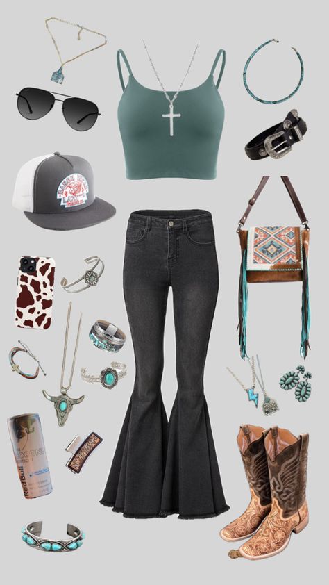 #outfit #outfitideas #turquoise #westernstyle #westernwear #western #fyp #fypshuffle #fyppppp 🤍🤠🇺🇸🫶🏼 Outfit For The Fair, Womens Western Outfits, Country Concert Outfit Ideas, Country Summer Outfits, Country Outfits Women, Cute Cowgirl Outfits, Casual Country Outfits, Cowgirl Style Outfits, Fair Outfits