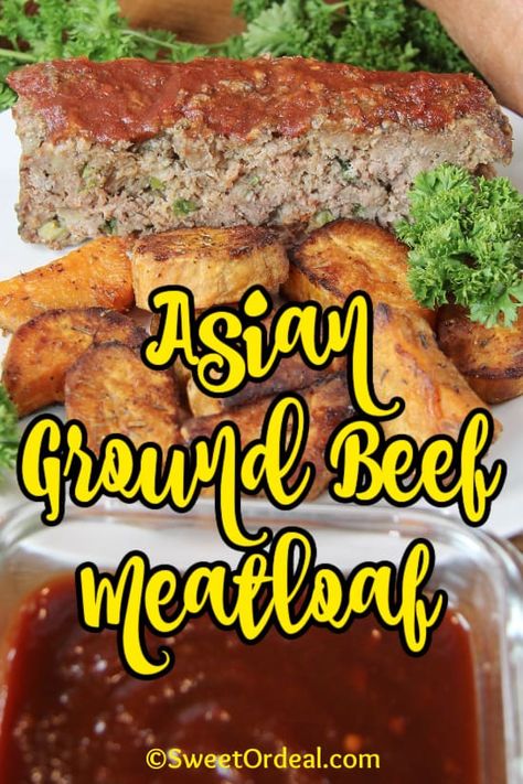 Asian Meatloaf Recipes, Asian Style Meatloaf, Teriyaki Meatloaf, Asian Meatloaf, Asian Ground Beef, Ground Beef Meatloaf, Traditional Meatloaf, Beef Meatloaf, Meatloaf Muffins