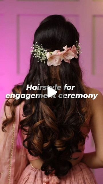 Reception Bridal Hairstyle, Haïr Style For Engagement Bride, Reception Bride Hairstyle, Engagement Hairstyles For Bride, Engagement Bride Hairstyle, Hairstyles For Engagement Bride, Hair Styles For Engagement Brides, Hair Styles For Reception, Reception Hairstyle For Bride