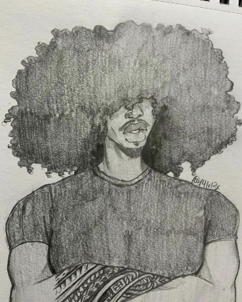 Afro Pencil Drawing, Art Sketchbook Colored Pencil, Black Art Drawings Pencil, How To Draw A Dreadhead, Dreadhead Sketch, Black Male Drawing Reference, Black Drawings Easy, Dreadhead Drawing Sketch, Black Man Sketch