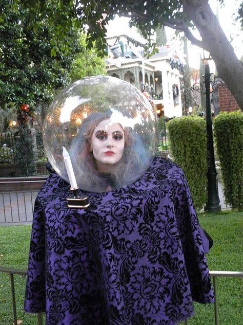 DSCN5158 | Flickr - Photo Sharing! Haunted Mansion Fortune Teller, Crystal Ball Halloween Costume, Haunted Mansion Trunk Or Treat, Madame Leota Costume, Crystal Ball Costume, Haunted Mansion Costume, Fortune Teller Costume, Haunted Trail, October Vibes