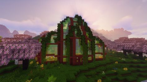 Minecraft greenhouse Sniffer Sanctuary Minecraft, Minecraft Sniffer House, Sniffer Minecraft Build, Minecraft Sniffer Enclosure, Sniffer Enclosure Minecraft, Sniffer Minecraft, Minecraft Sniffer, Photo Men, Village Ideas