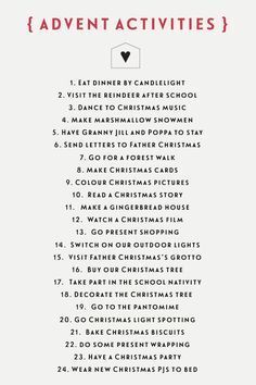 Following on from my homemade Advent calendar earlier this week, I wanted to share our list of Advent activities for December. We don't have a chocolate or gift calendar, instead each day has its o... Gift Calendar, December Ideas, Homemade Advent Calendars, Advent Ideas, Advent Calendar Activities, Festive Activities, Calendar Advent, Calendar Activities, Advent Activities