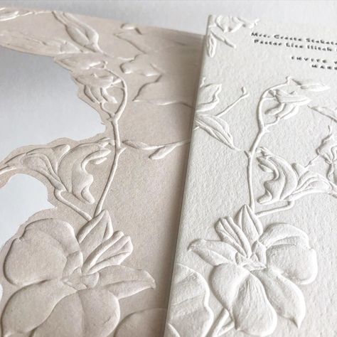 Emily Baird Design on Instagram: “Extremely passionate about texture. Luxurious to touch and easy on the eyes. For the sweetest couple and @goldleafevent from this summer.…” Emily Baird Design, Emboss Wedding Invitation, Illustration Art Wedding, Wedding Stationary Design, Embossed Wedding Invitations, Invite Ideas, Business Invitation, Branding Inspo, Wedding Unique