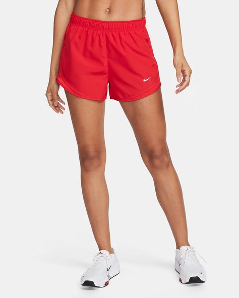 Red shorts outfit