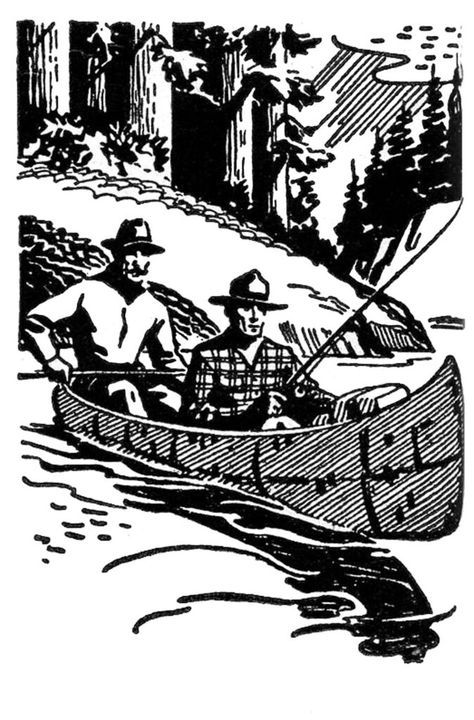 7 Fishing Images Today we have a fun collection of Vintage Fishing Images. Some of these would work well for Father’s Day Cards, or other creative projects, for all those Fishermen Dads out there! Or for other masculine themed crafts. Although, we have included some images of Children Fishing and some Ladies as well, as...Read More » Canoe Illustration, Vintage Canoe, Camping Illustration, Camping Images, Camping Design, Camping Photo, Fish Silhouette, Line Art Images, Retro Camping