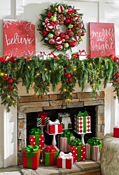 20 Christmas Garland Decorations Ideas To Try This Season Natal Country, Gnome Ideas, American Christmas, Christmas Fireplace Decor, Christmas Mantle Decor, Christmas Decorations Garland, Christmas Mantel Decorations, 2022 Christmas, Christmas Mantle