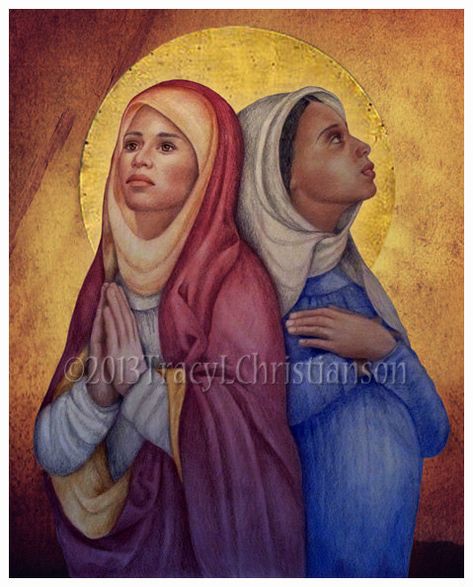 This is just beautiful. Saints Perpetua and Felicity Catholic Patron by PortraitsofSaints, $12.00 St Perpetua, Perpetua And Felicity, Christian Martyrs, Happy Feast Day, Septimius Severus, Happy Feast, Nursing Mother, Carthage, Catholic Art