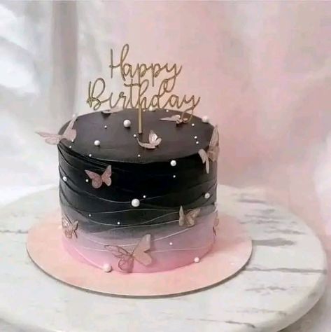 Aesthetic Birthday Cake, Modern Birthday Cakes, Small Birthday Cakes, Butterfly Birthday Cakes, Sweet 17, Mini Torte, Unique Birthday Cakes, Aesthetic Birthday, Cake Mini