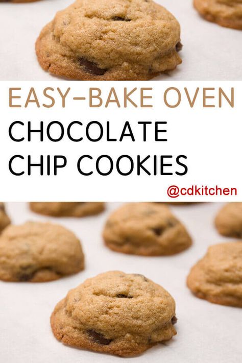 Easy Bake Oven Chocolate Chip Cookies | CDKitchen.com Easy Bake Oven Recipes Diy Cake Mixes, Easy Bake Oven Refills, Secret Chocolate Chip Cookie Recipe, Easy Bake Oven Mixes, Homemade Chocolate Chip Cookies Recipe, Easy Bake Oven Recipes, Bake Ideas, Oven Diy, Easy Bake Oven