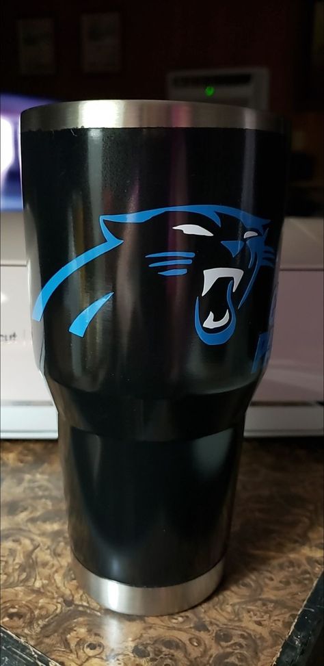 Carolina Panthers Nails, Carolina Panthers Cake, Nfl Tumblers, Carolina Panthers Cheerleaders, Panthers Cake, Panthers Cheerleaders, Carolina Panthers Shirt, Carolina Panthers Football, Epoxy Cups