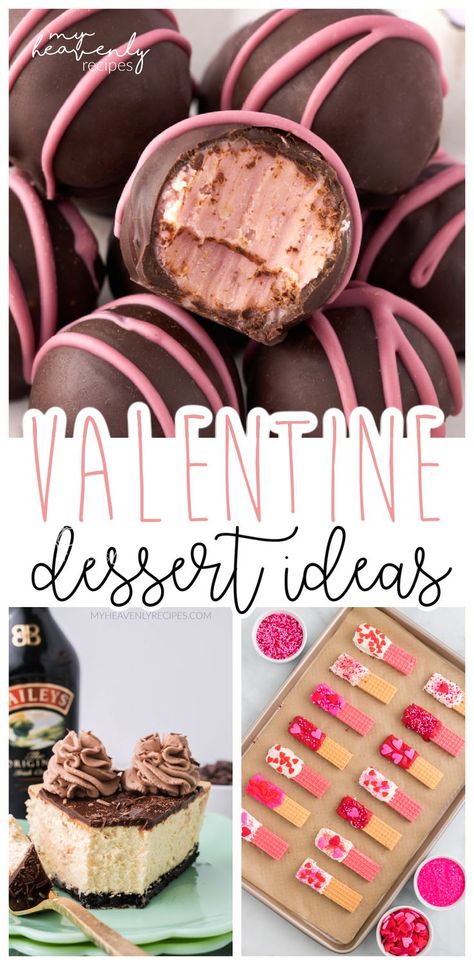 Valentine's Day Desserts - cute and delicious valentine desserts to make your family or loved ones. Truffles, cookies, cheesecakes and more vday recipes! Treats and gift ideas. Vday Recipes, Vday Food, Recipes Treats, Valentines Party Food, Treats To Make, Valentine Desserts, Valentines Day Desserts, Valentines Day Treats, Valentines Food