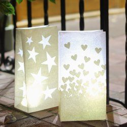 Gold Luminary Bags Candle Lighting Ceremony Bat Mitzvah, Budget Friendly Wedding Centerpieces, Luminary Bags, Wedding Luminaries, Hot Air Balloon Paper, Candle Lighting Ceremony, Luminaries Bags, Black Wedding Decorations, Candle Lighting