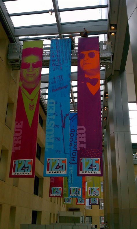 fabric banners used in corporate lobby . #fabricprinting #fabricbanners #largeformatprinting www.color-x.com Fabric Banners, Street Banners, Trade Show Design, Banner Design Inspiration, Display Banners, Event Signage, Conference Design, Vinyl Banner, Event Banner